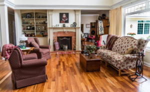 wood flooring in living room